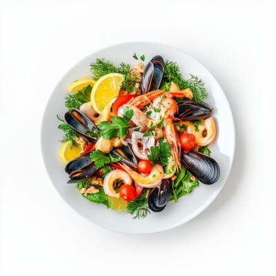 Фирменное блюдо Морской гриль прованс - купить в Домбае